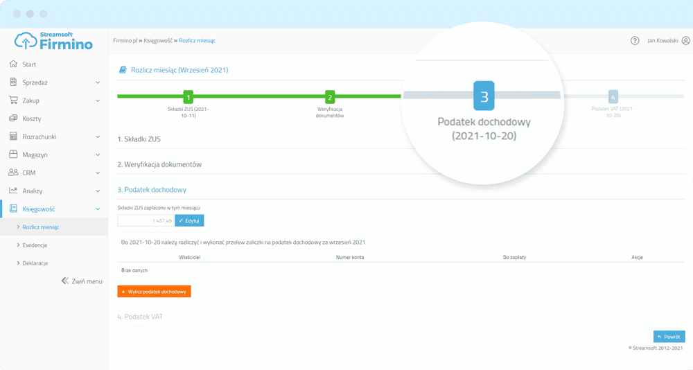 Księgowość online rozliczenie miesiąca